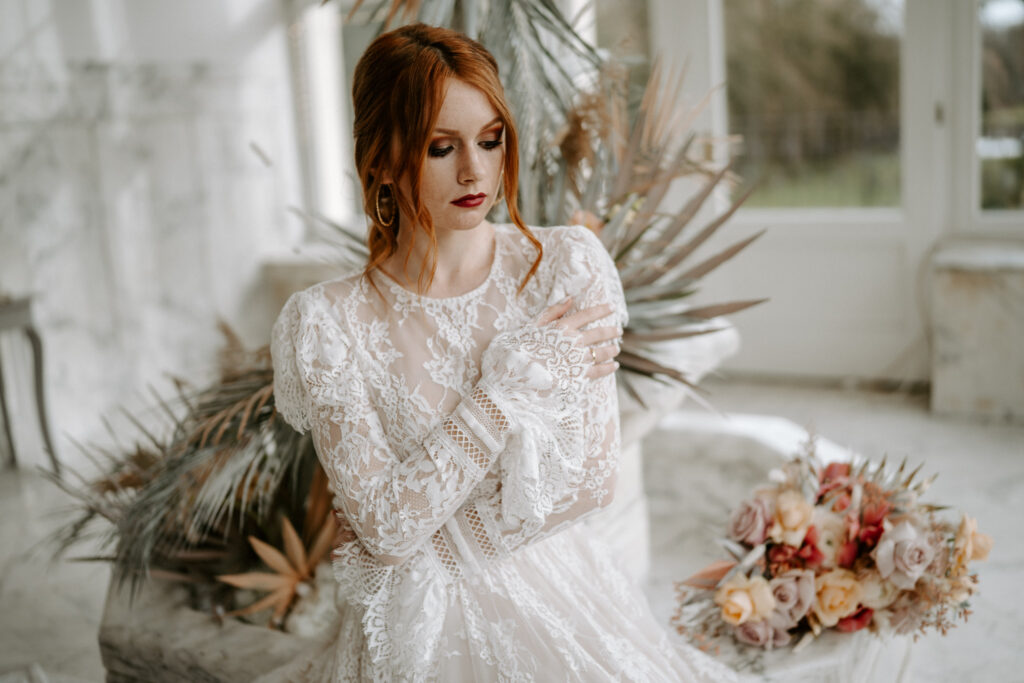 Schloss Teutschenthal Hochzeit Hochzeitsfotograf Braut Boho Hochzeit Hochzeitsfotografin Leipzig