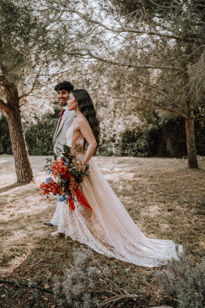 Mallorca Hochzeitsfotograf Freie Trauung Boho Milanova Brautkleid Finca Hochzeit Hochzeitsfotograf Leipzig