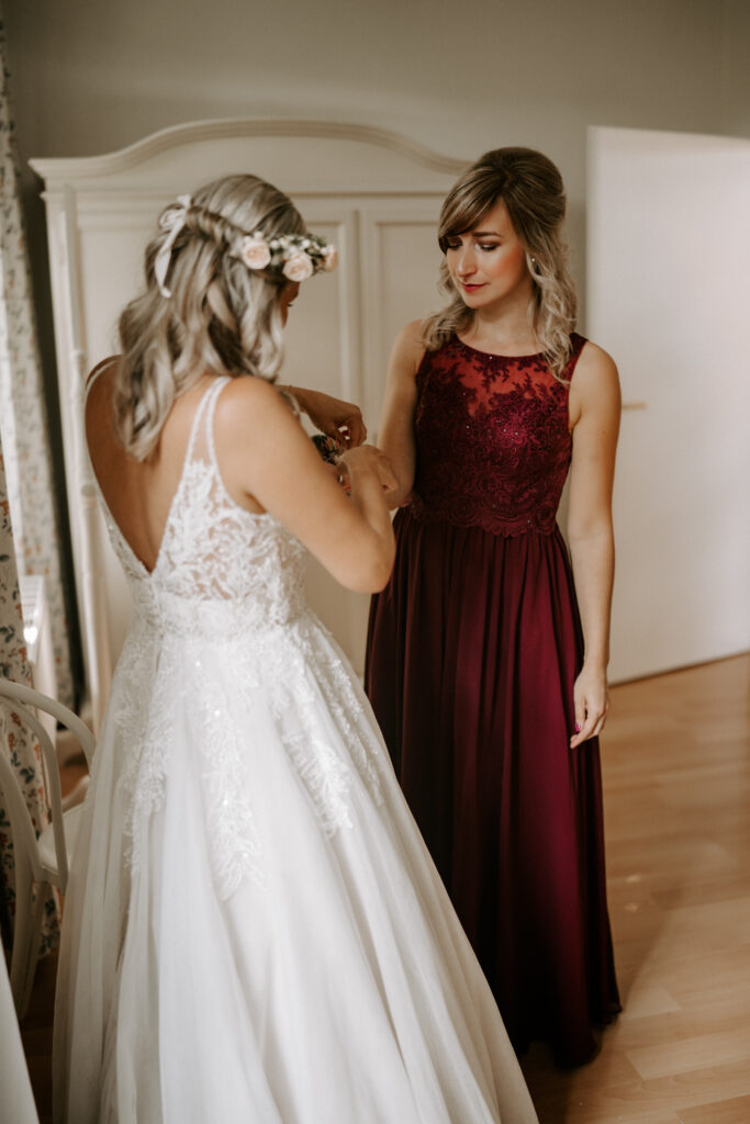 Getting ready Schloss Teutschenthal Hochzeit