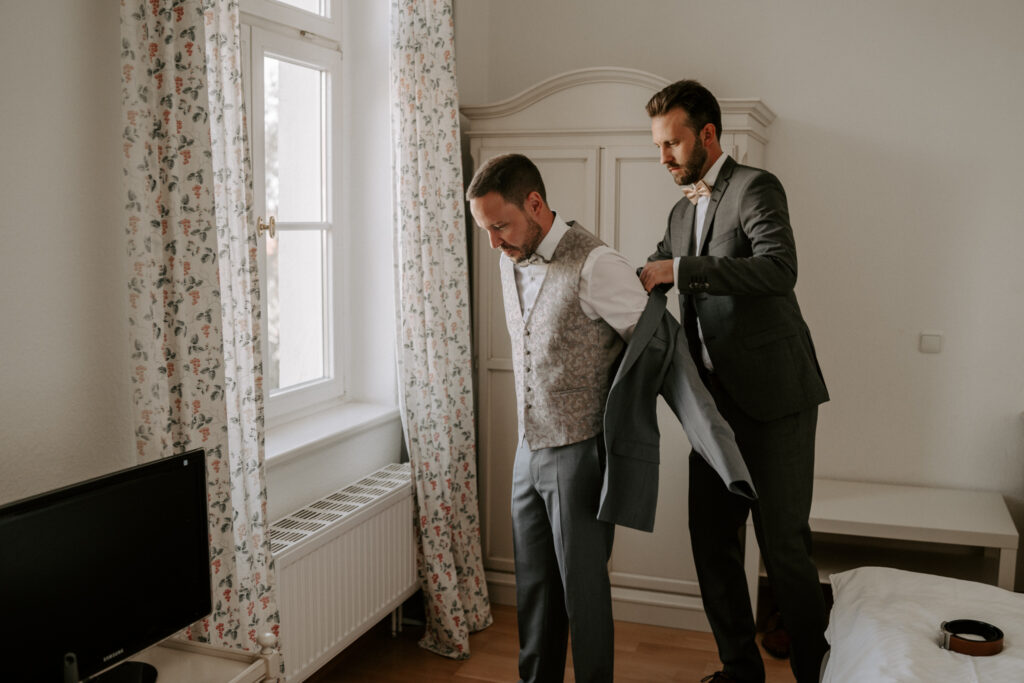Getting ready Schloss Teutschenthal Hochzeit